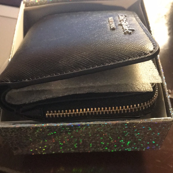 Kate Spade Small L-Zip Bifold Wallet in Black - Picture 8 of 8